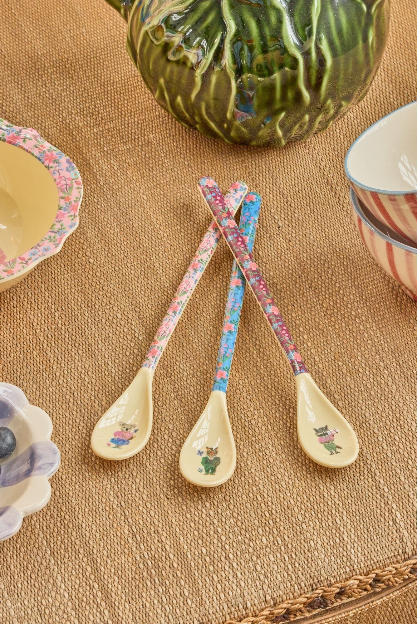 Rice Latte Melaminlöffel Löffel Nathalie Lété Prints 3er Set