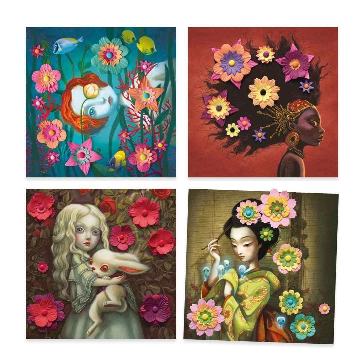 Djeco Papierkunst Rock'n Roses Bastelset