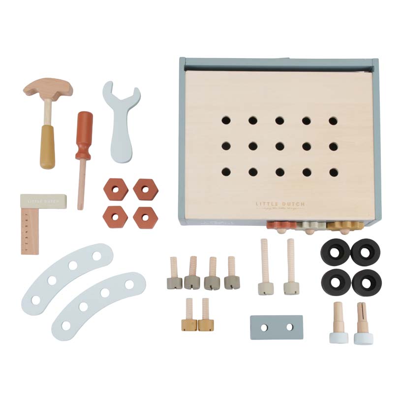 Little Dutch Spiel Mini Werkbank aus Holz blau Little Dutch Spiel Mini Werkbank aus Holz blau