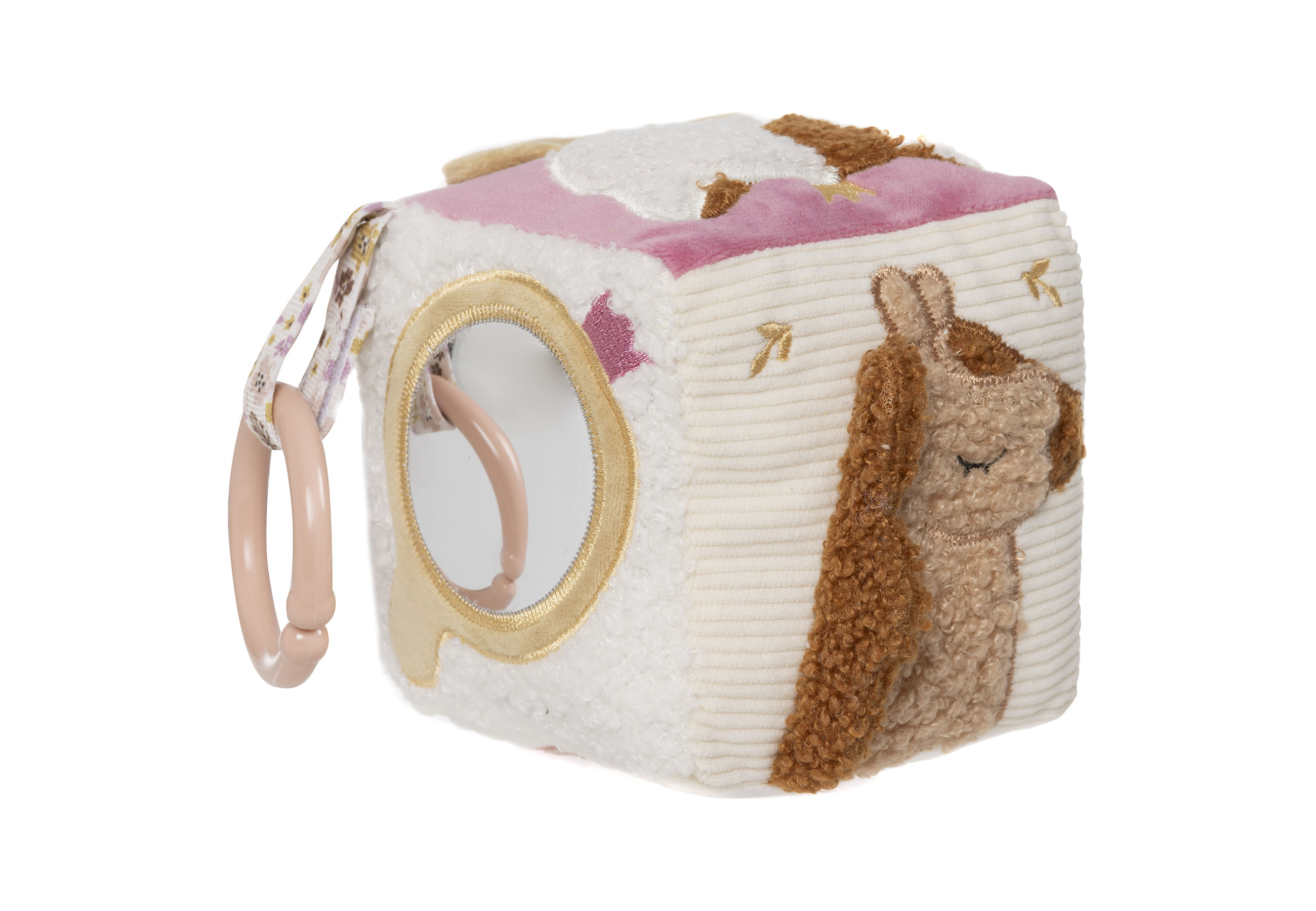 Jollein Aktivitäten-Würfel Stoffwürfel Flower Fairies