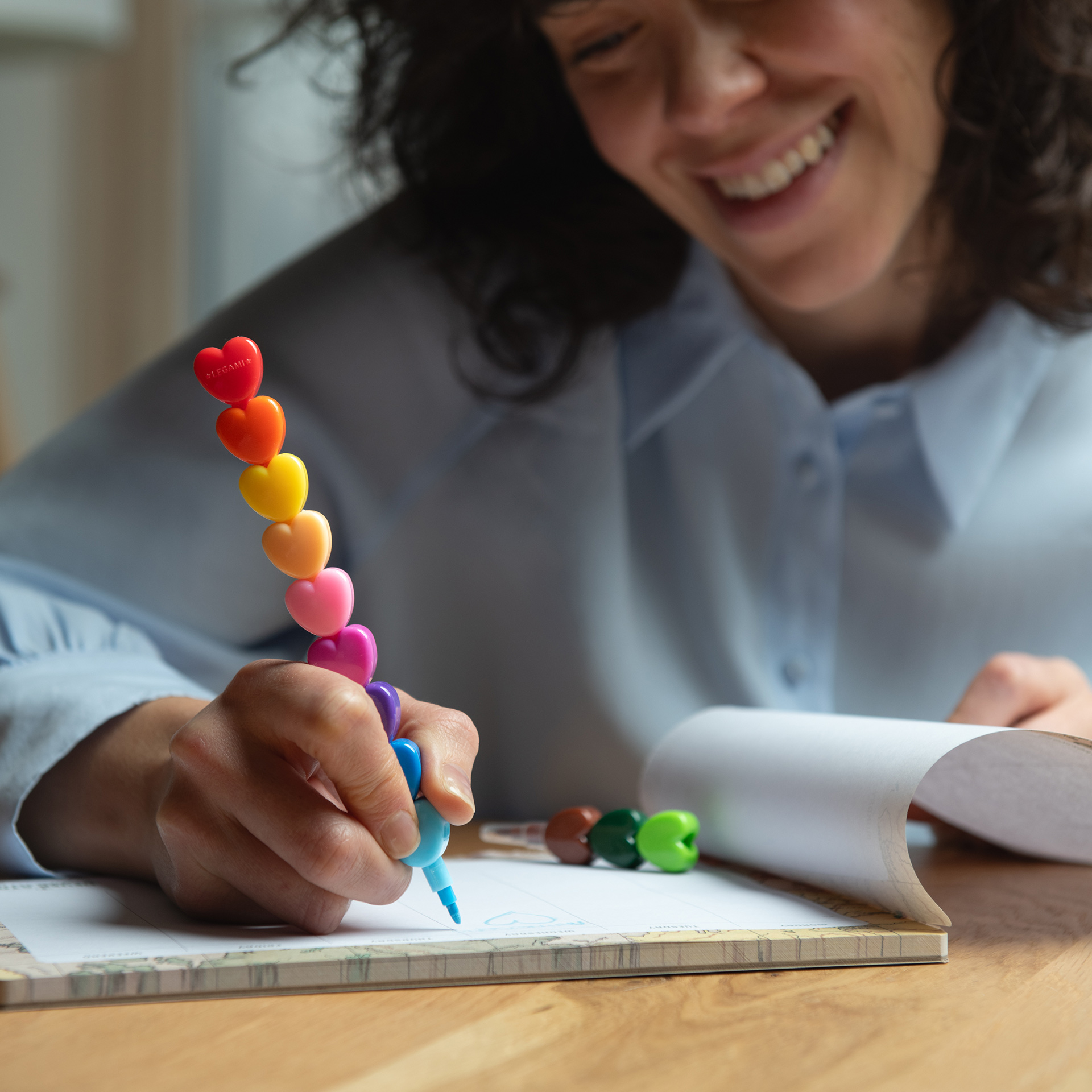 Legami 12 Stapelbare Buntstifte Crayons Dream in Colour Heart Herz