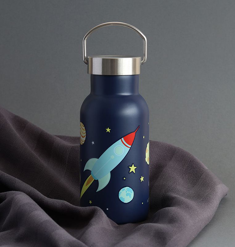 A little lovely company Trinkflasche aus Edelstahl Weltraum 350 ml A little lovely company Trinkflasche aus Edelstahl Weltraum 350 ml