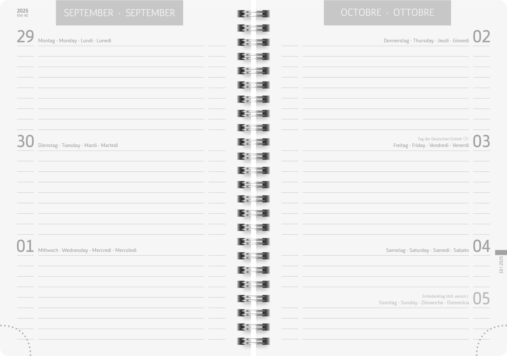 Brunnen Schülerkalender 2025 / 2026 Grey Marble A5 Kunststoff