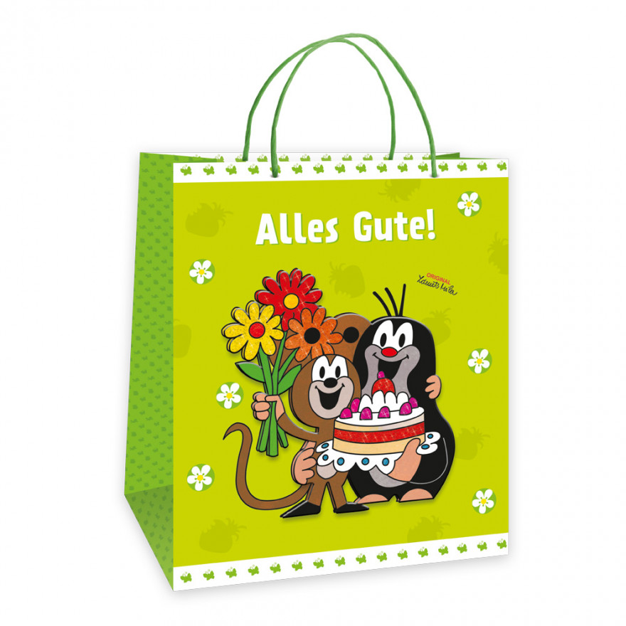 Geschenktasche Geschenktüte Medium Alles Gute Maulwurf