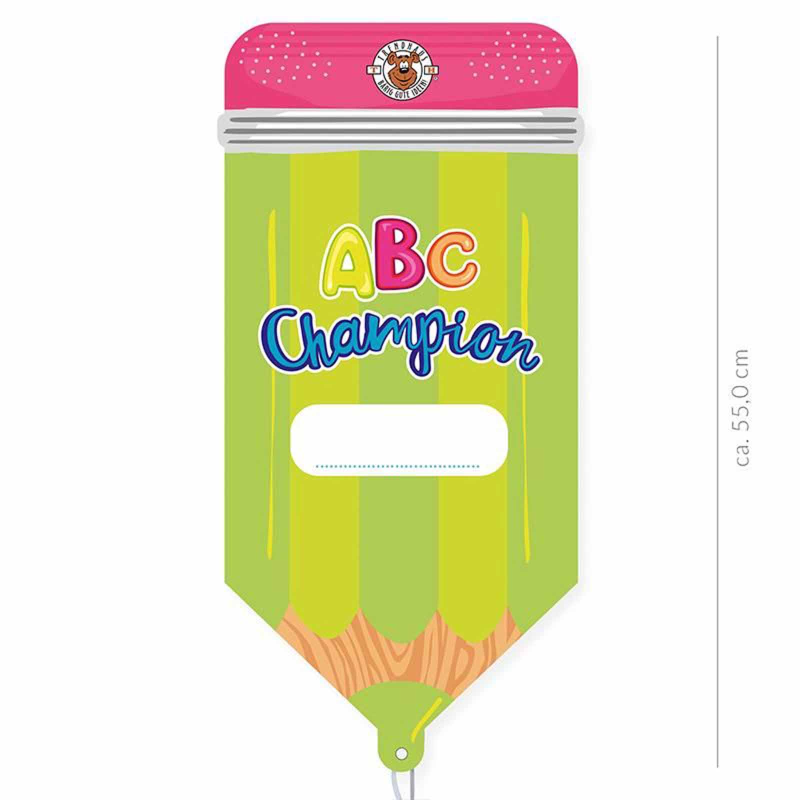 Trendhaus ABC Champions Folienballon Schulanfang sortiert
