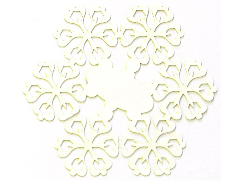 Elfenstall Namenskärtchen 10 Stück Schneeblume Weiß