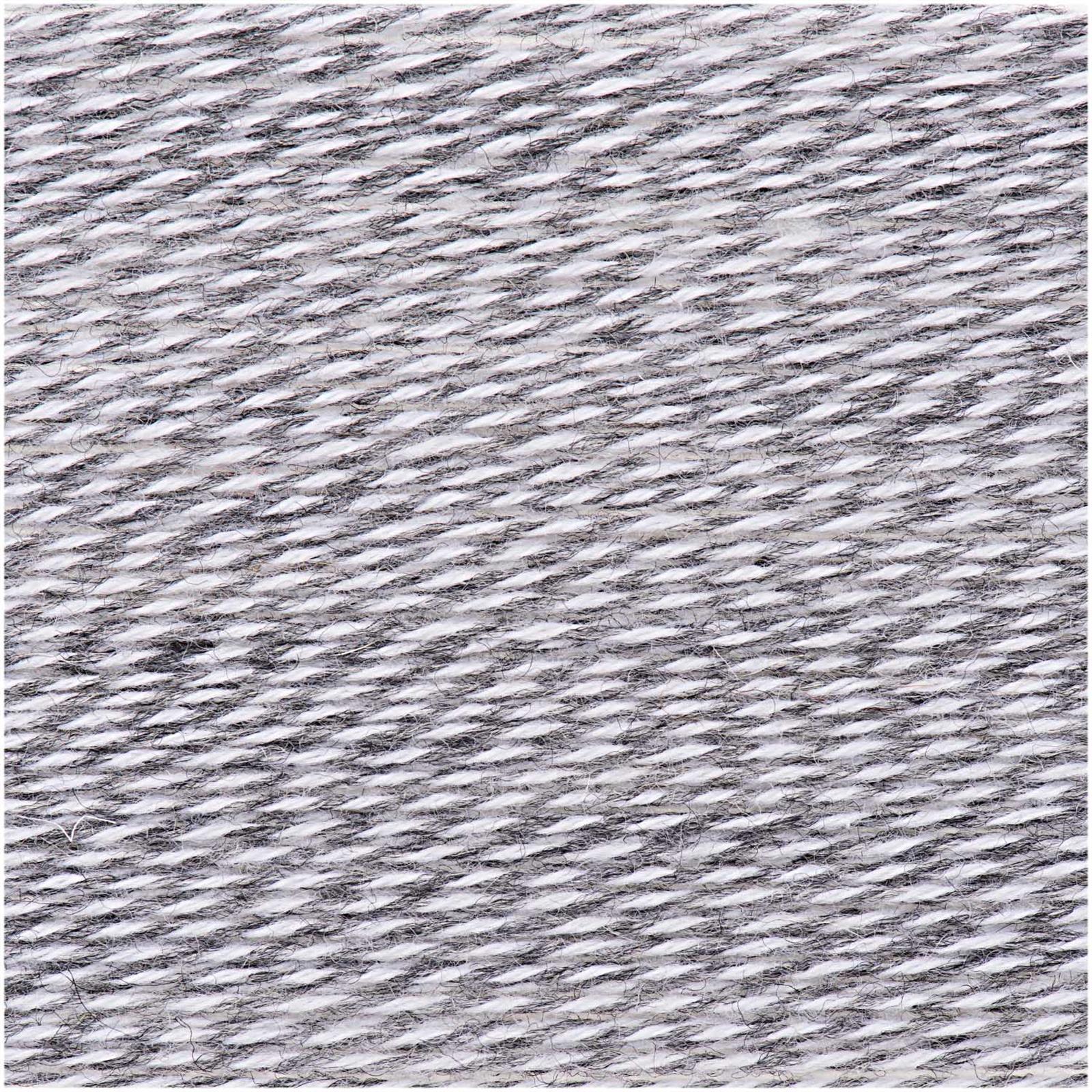 Rico Design Strumpf-Wolle Superba Premium Mouliné 4-fädig Wolle 100g Farbe 003 Grau-Weiß