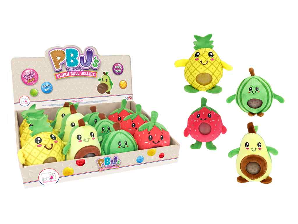 BB Klostermann Plush Ball Jellies PBJs Früchte Quetschtier Stressball sortiert