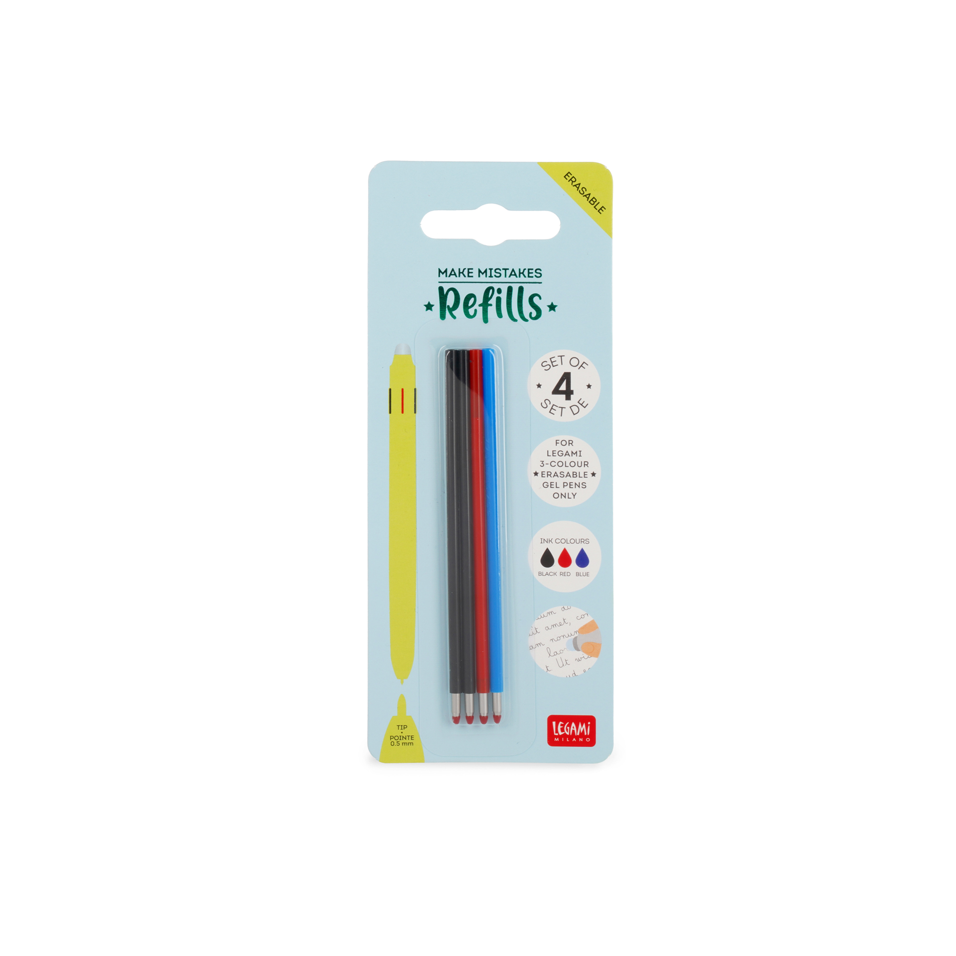 Legami Ersatzminen für löschbaren Gelstift im 4er Set