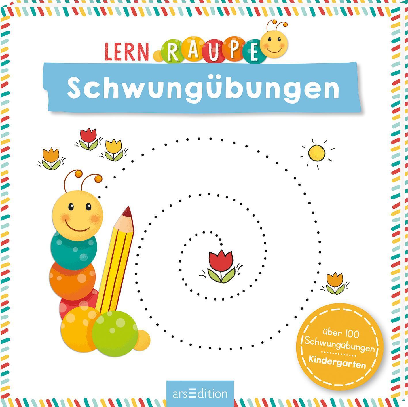 Lernraupe Schwungübungen mit über 100 Übungen für den Kindergarten