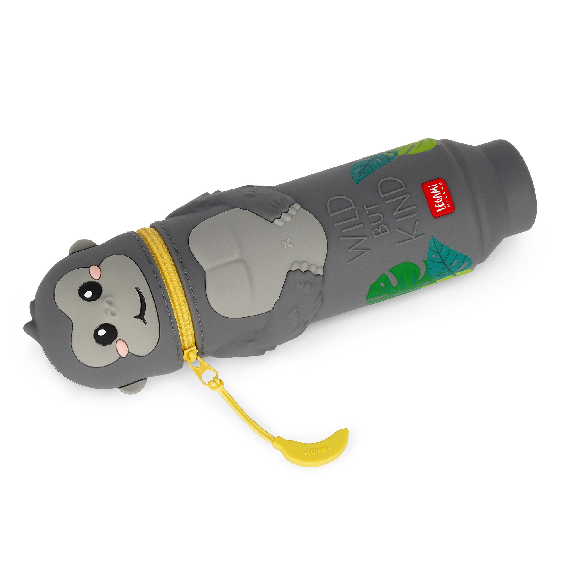Legami 2 in 1 Federmäppchen aus Silikon Kawaii Gorilla