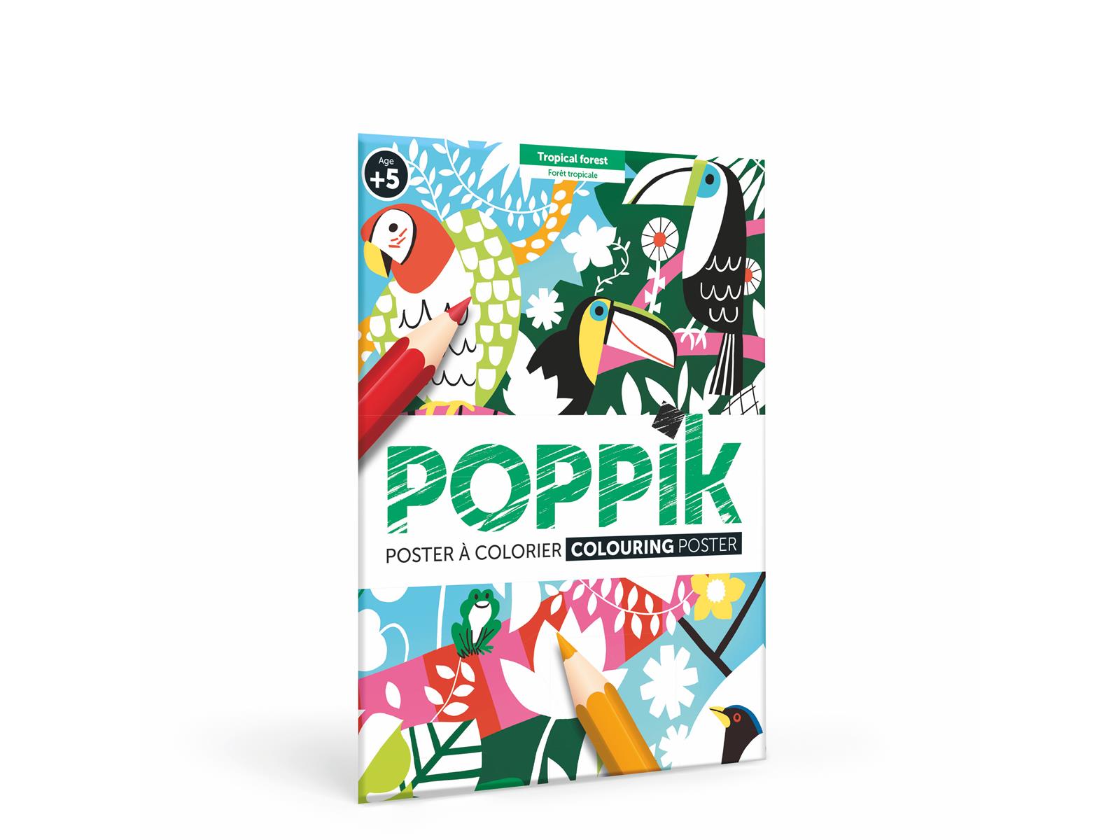 Poppik Poster zum Ausmalen Regenwald ab 5 Jahren Poppik Poster zum Ausmalen Regenwald ab 5 Jahren