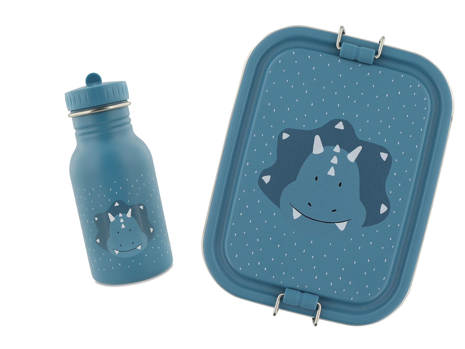Trixie Baby Brotdose Trinkflasche Set Edelstahl Dino Triceratops Small