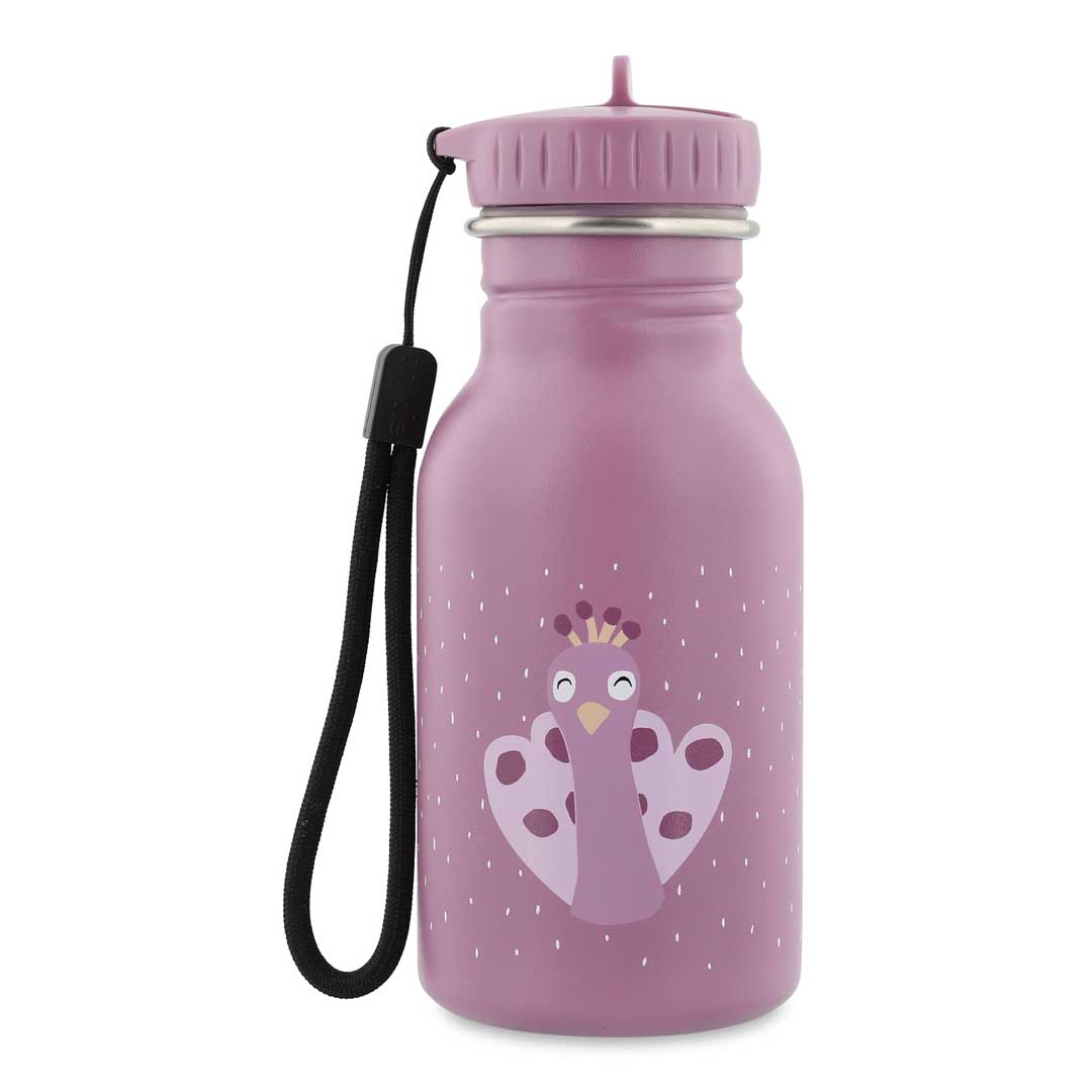 Trixie Trinkflasche aus Edelstahl Mrs Peacock Pfau violett 350 ml