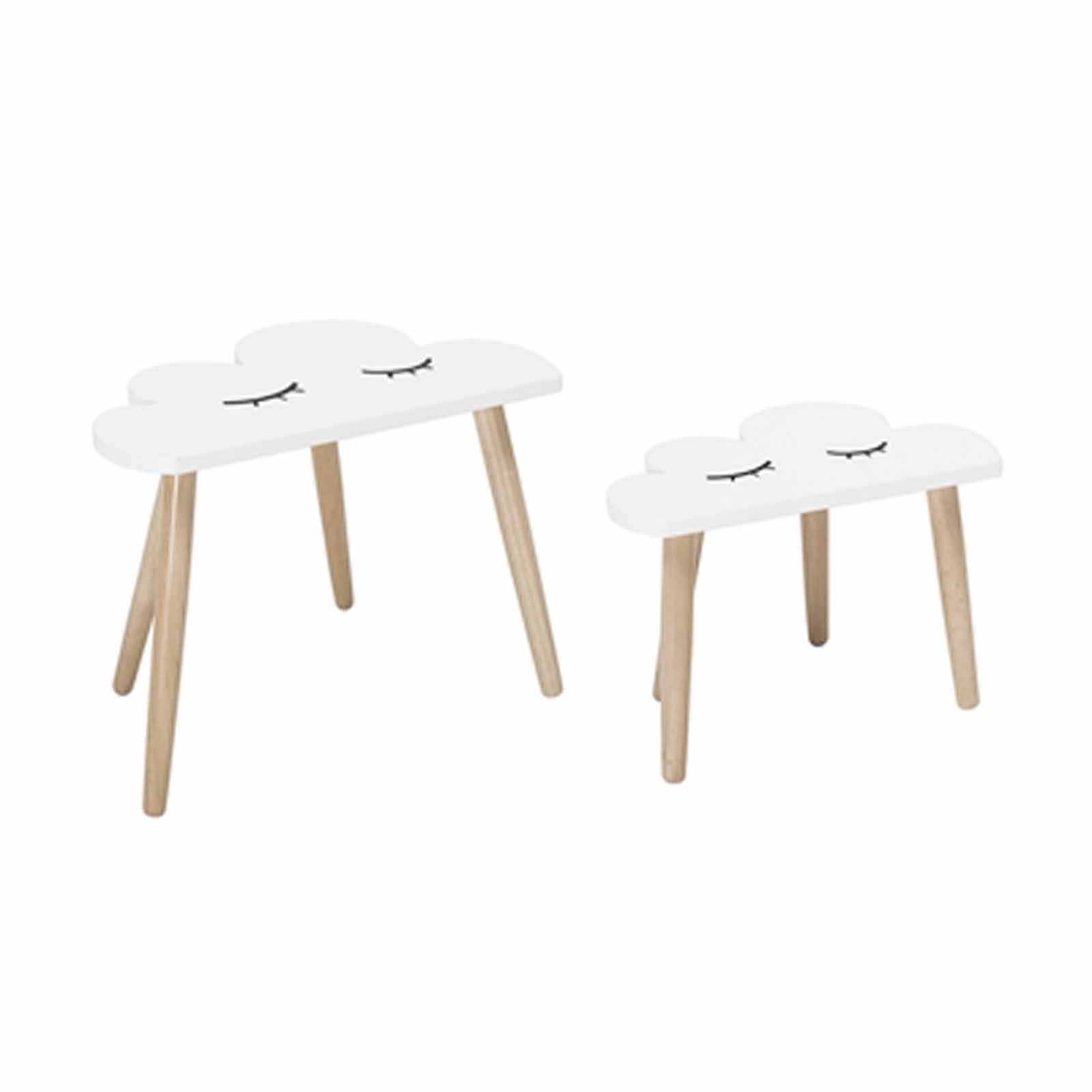 Bloomingville Kinder Tisch 2er-Set Wolke weiß