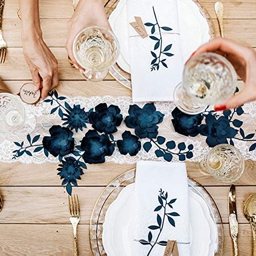 PartyDeco Hochzeitsdeko Tischdekoration Blätter inklusive Schildchen 6er Set Navy Blue PartyDeco Hochzeitsdeko Tischdekoration Blätter inklusive Schildchen 6er Set Navy Blue