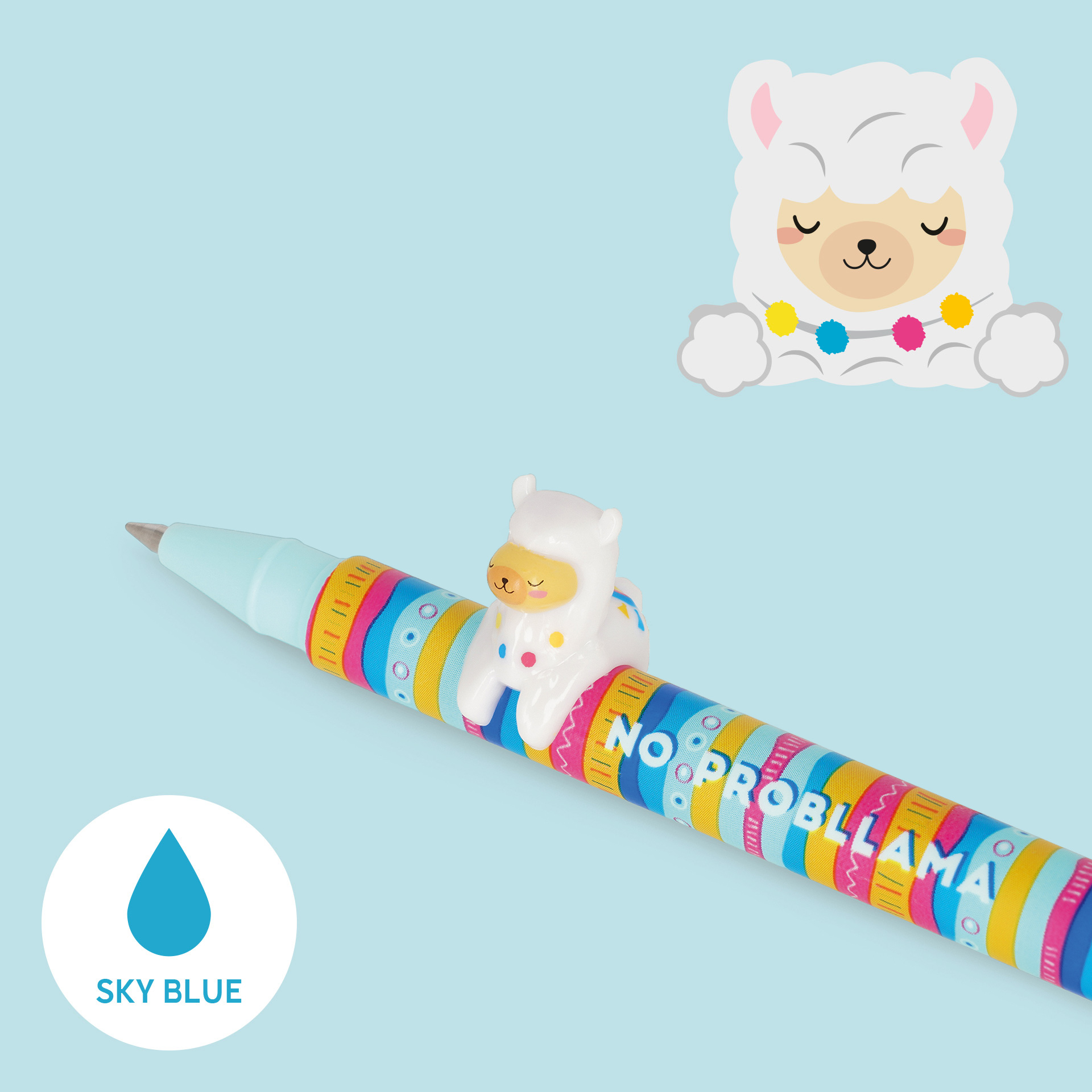 Legami Gel Stift mit Tierdeko Lovely Friends Lama