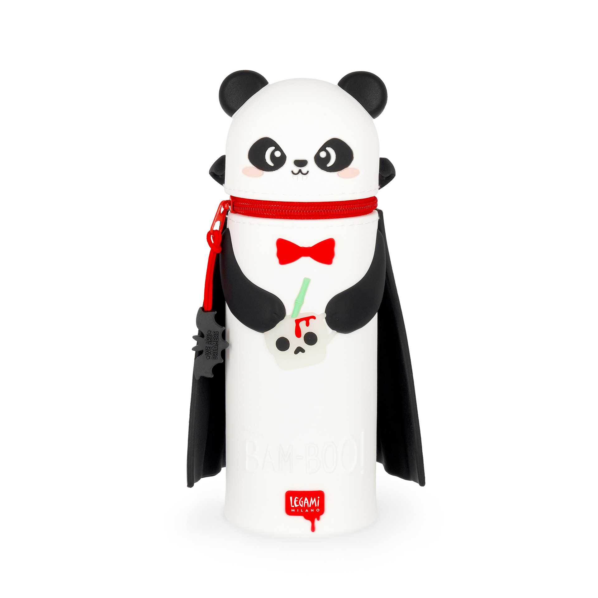 Legami 2 in 1 Federmäppchen aus Silikon Kawaii Bam Boo Panda