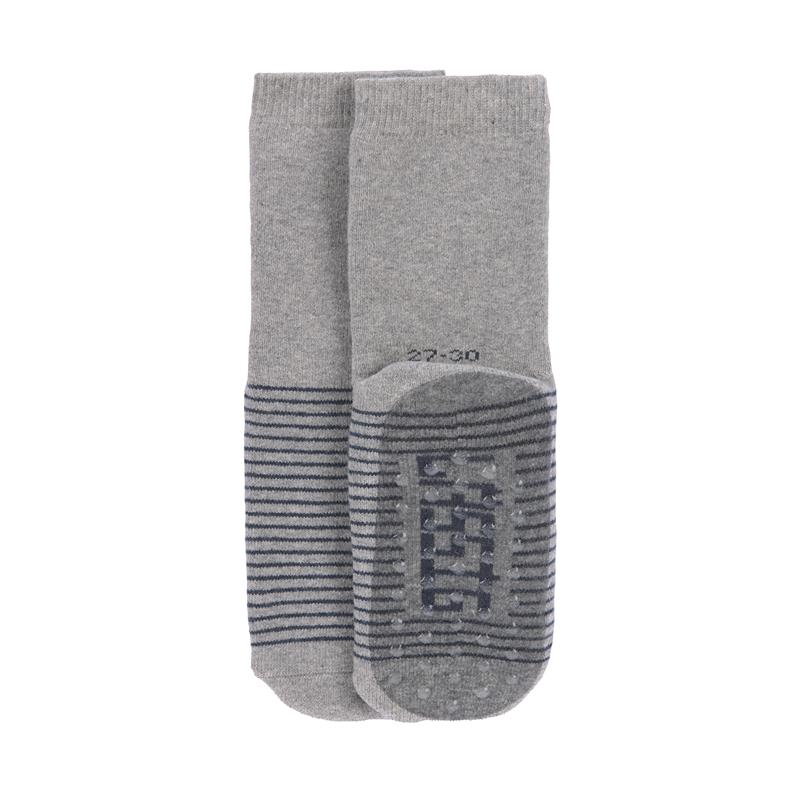 Lässig Kinder Antirutsch-Socken Anti-Slip Socks blau grau 2er Set 19/22
