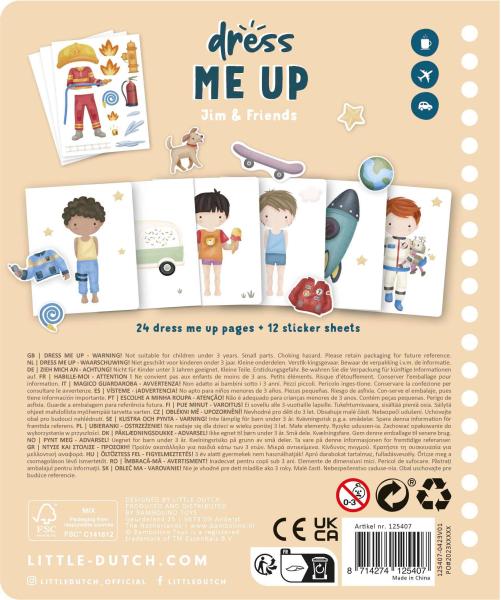 Little Dutch Stickerbuch Dress Me Up - Jim & Friends Little Dutch Stickerbuch Dress Me Up - Jim & Friends