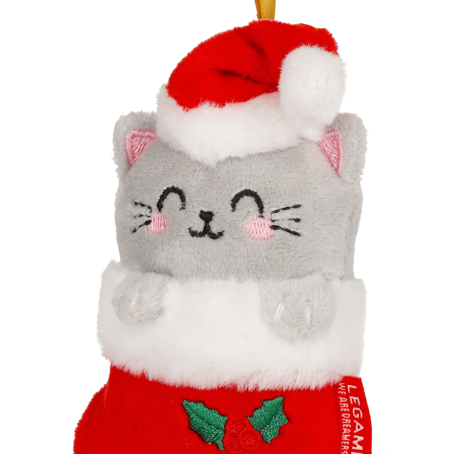 Legami Christbaumschmuck Ho-Ho-Hornament aus Plüsch Kitty Katze
