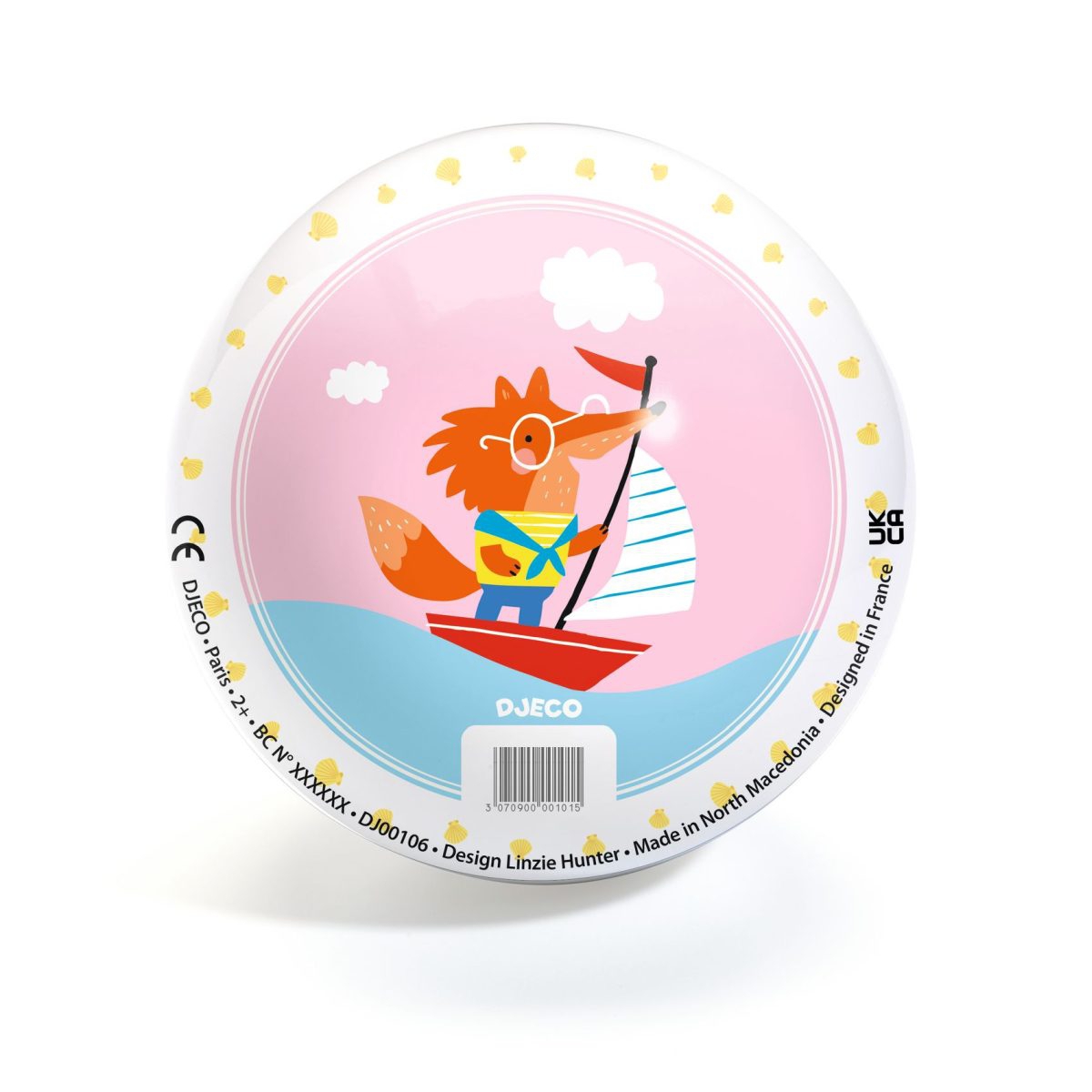 Djeco Ball Kinderball Spielball Love boat rosa klein 12 cm Djeco Ball Kinderball Spielball Love boat rosa klein 12 cm