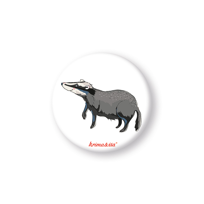 krima & isa Button zum Anstecken Dachs