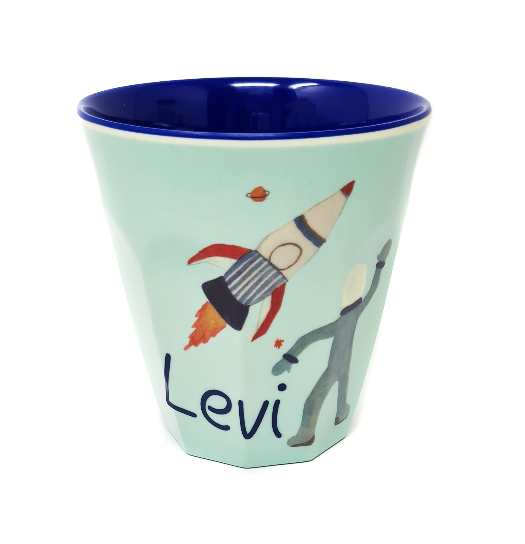 Elfenstall Rice Becher mit Wunsch-Namen personalisiert Medium Space Astronaut