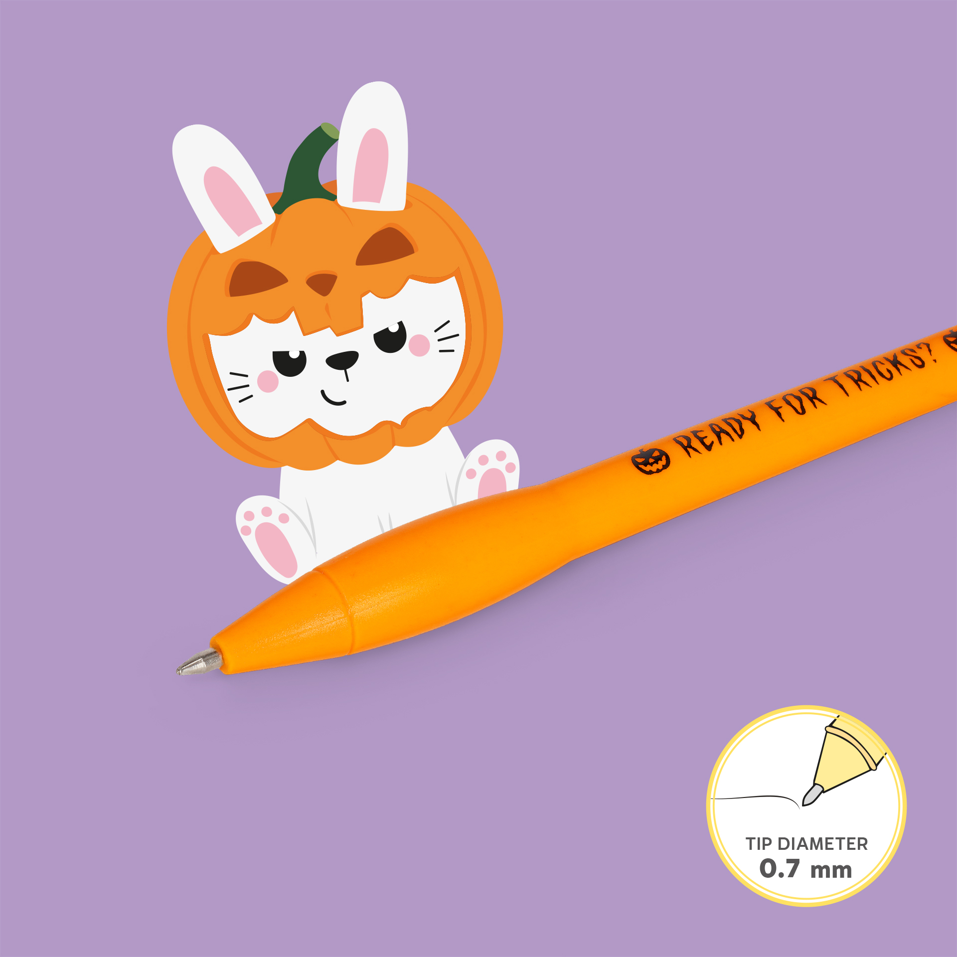 Legami Leuchtender Kugelschreiber Writing is Magic Pumpkin Bunny