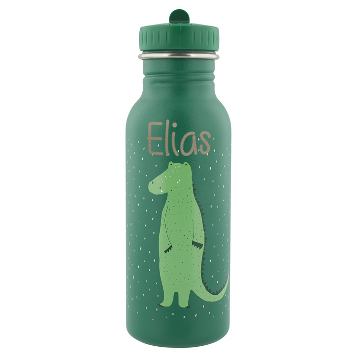 Trixie Trinkflasche aus Edelstahl Mr Crocodile Krokodil grün 500ml personalisiert
