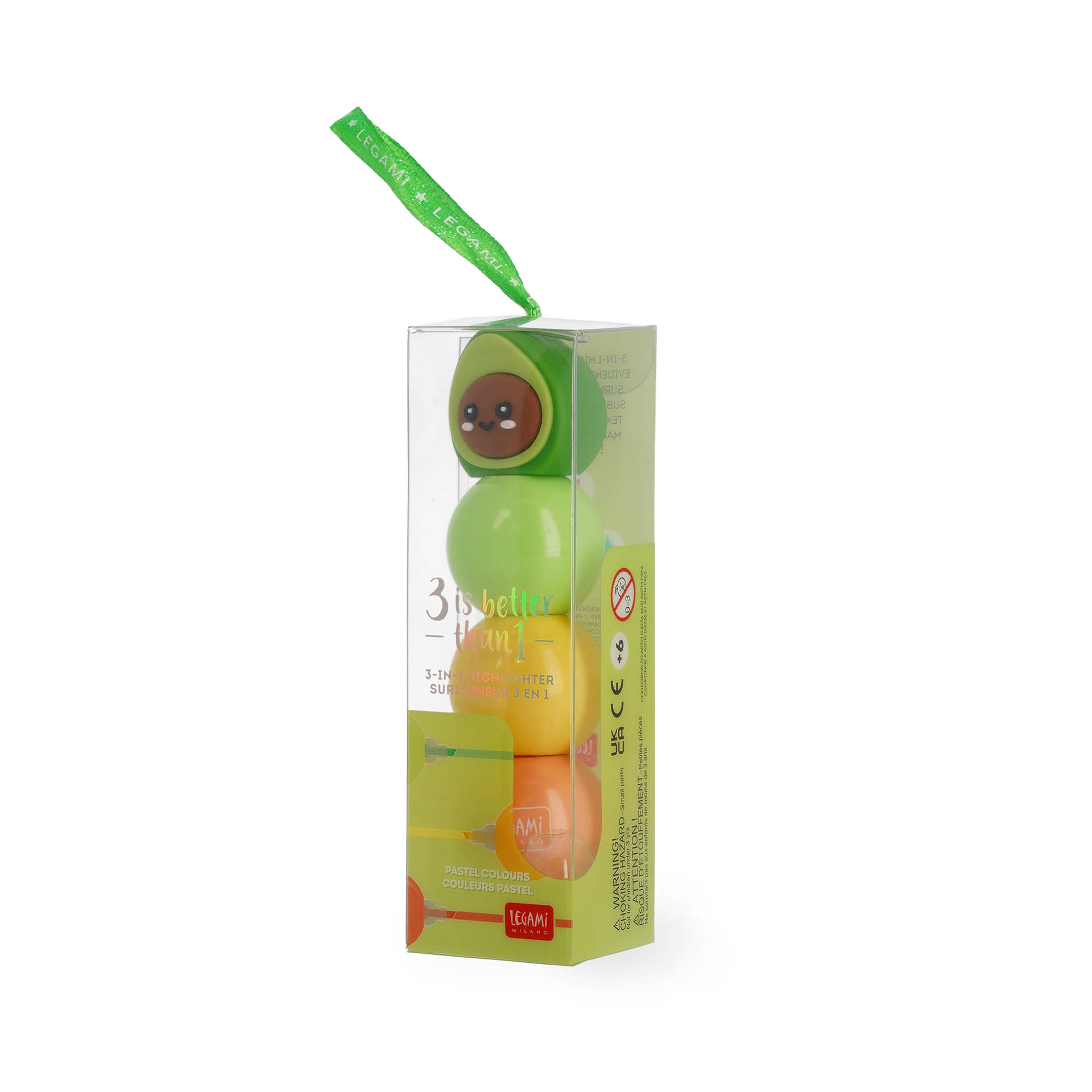 Legami 3 in 1 Highlighter Textmarker 3 is better than 1 Avocado