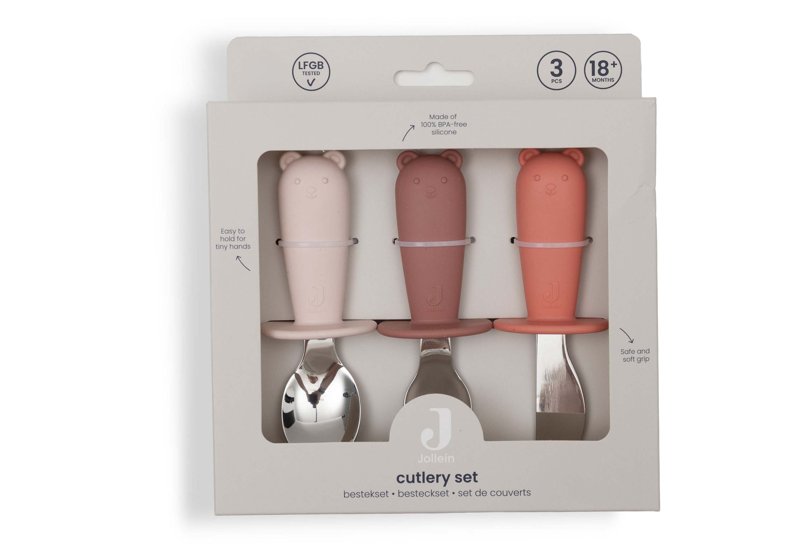 Jollein Besteckset Kinderbesteck Silikone Blush Shades