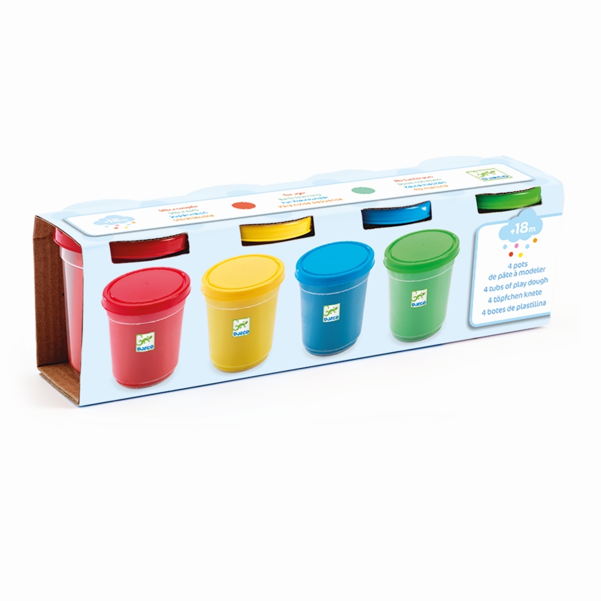 Djeco Knete im 4er Set Knetset Bunt