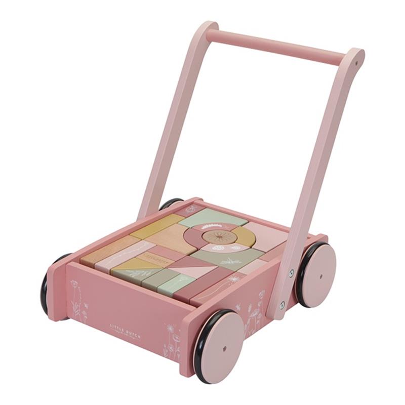 Little Dutch Lauflernwagen mit Bauklötzen wild flowers pink Little Dutch Lauflernwagen mit Bauklötzen wild flowers pink