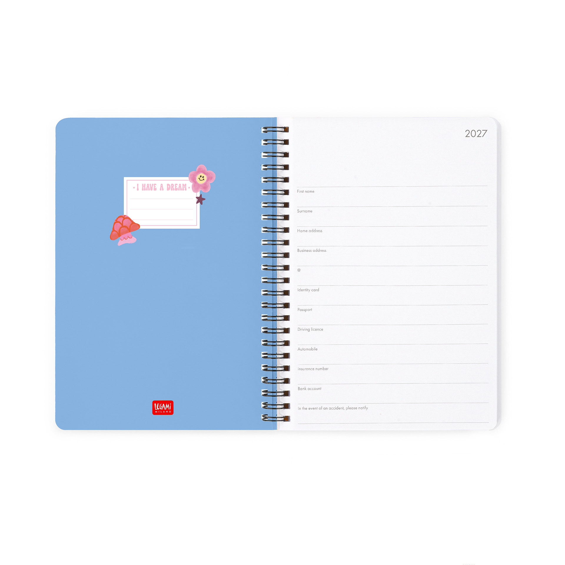 Legami Foto Wochenplaner Kalender 2026/2027 Medium Travel