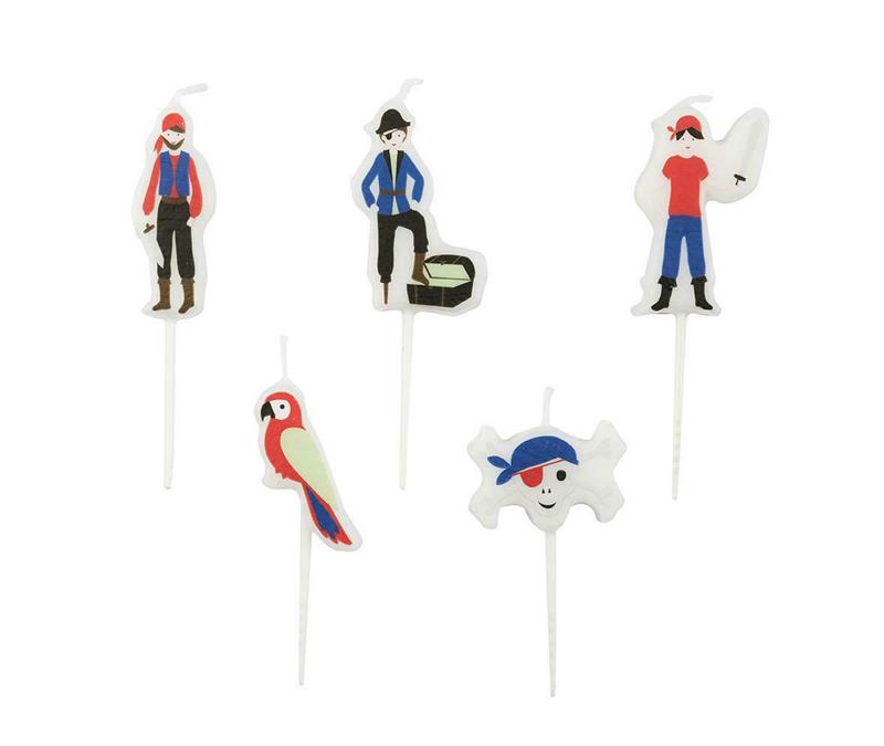 Rico Design Piraten Party Partydekoration Kerzen 5 Stück