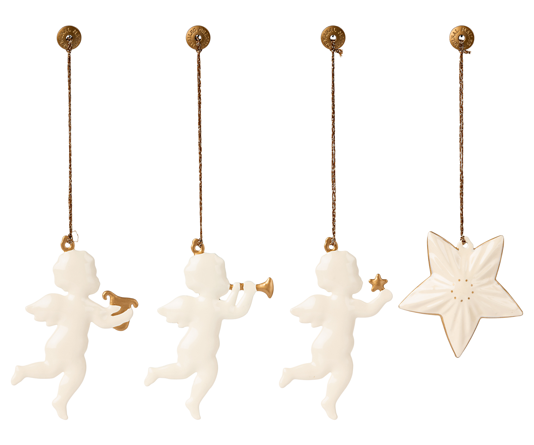 Maileg Weihnachtsanhänger für den Weihnachtsbaum , 4er Set Engel und Stern O holy night Maileg Weihnachtsanhänger für den Weihnachtsbaum , 4er Set Engel und Stern O holy night