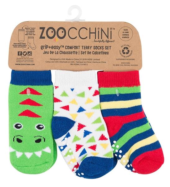 Zoocchini 3er Pack Baby-Strümpfe - Devin der Dinosaurier Zoocchini 3er Pack Baby-Strümpfe - Devin der Dinosaurier