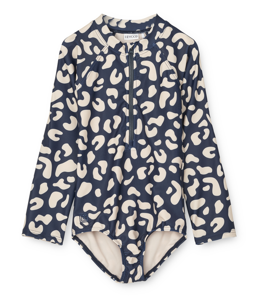 Liewood Magali Langarm Schwimmanzug Badeanzug Leo Navy 134