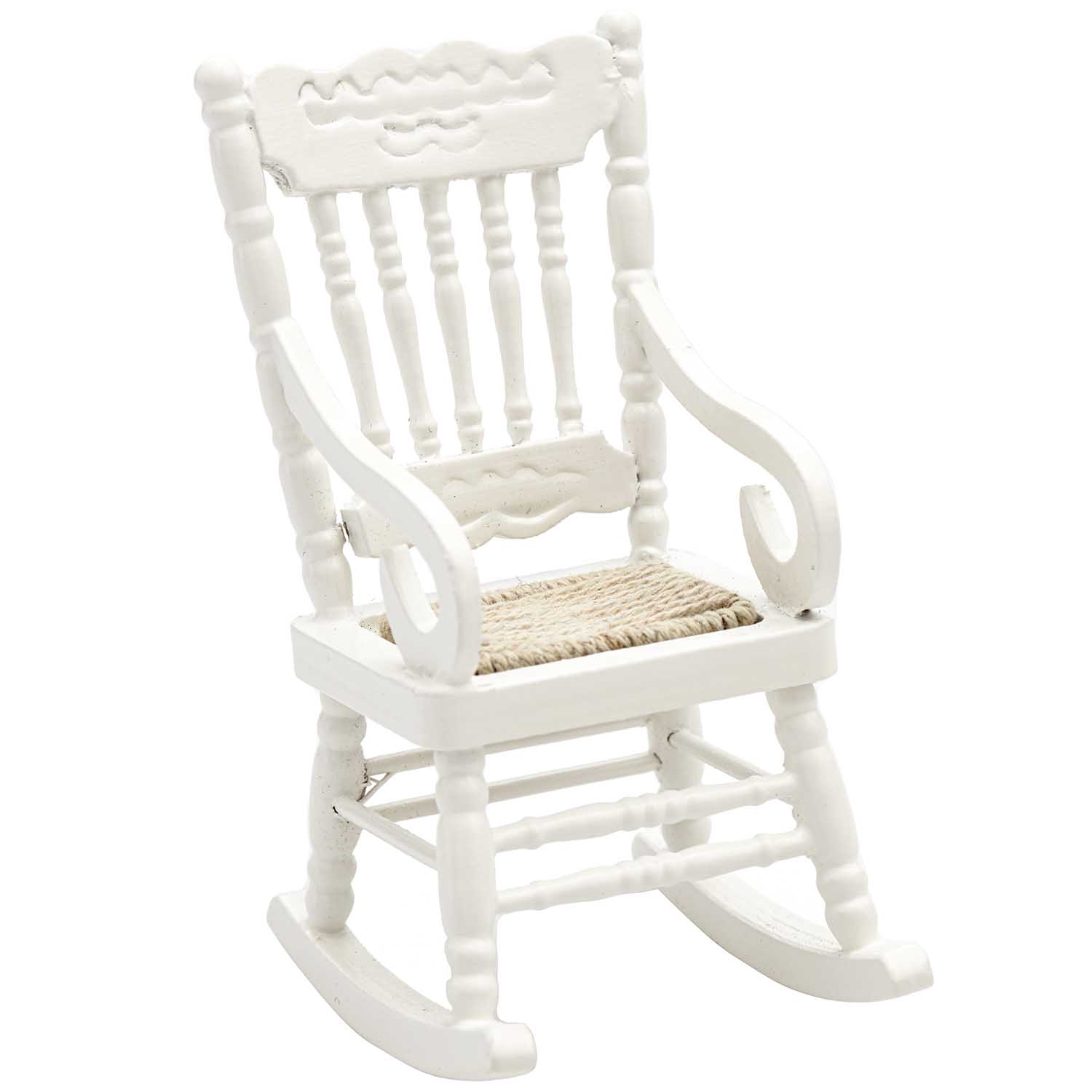 Rico Design Wichtel Miniatur Schaukelstuhl weiß