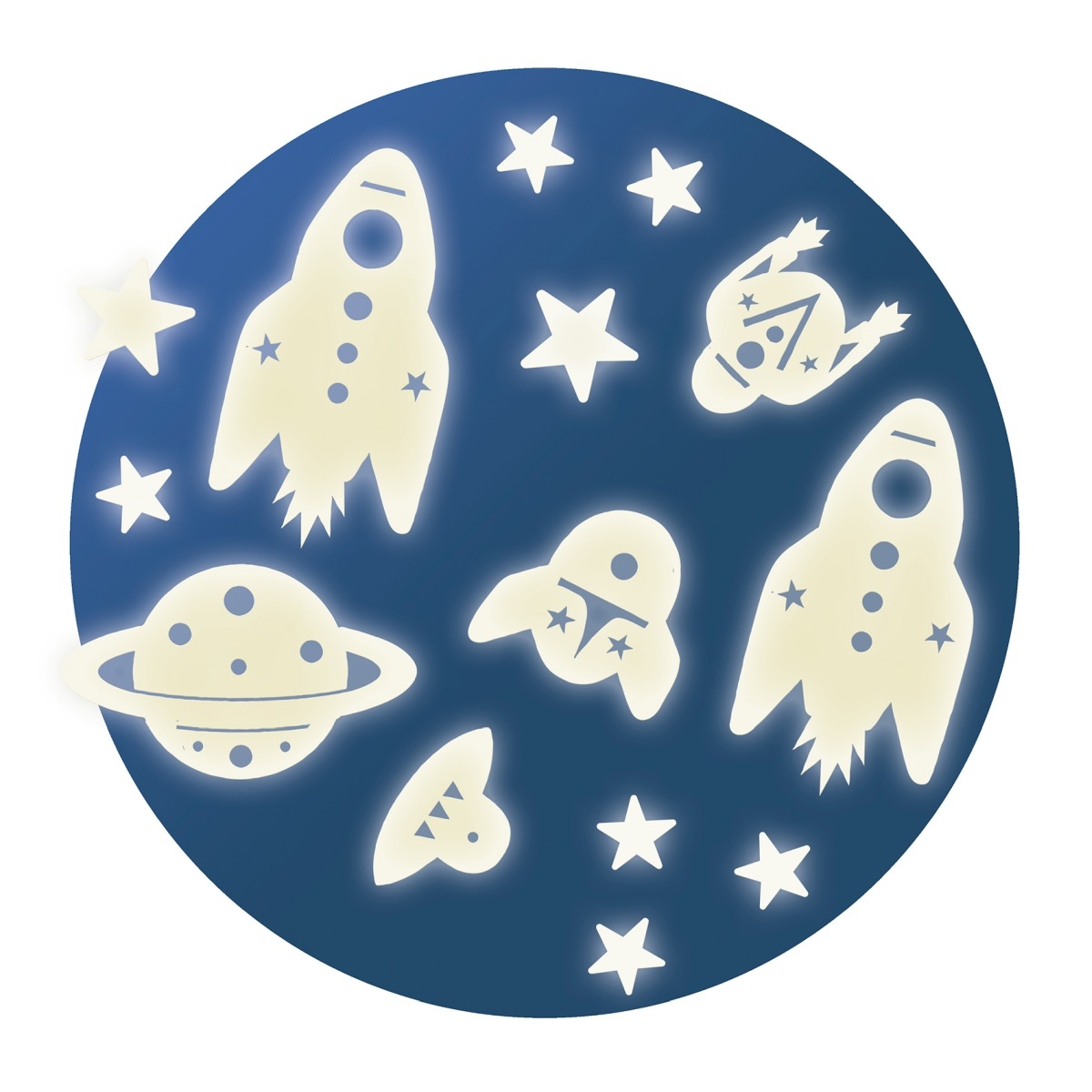 Djeco Nachtleuchtende Wandsticker Space Mission