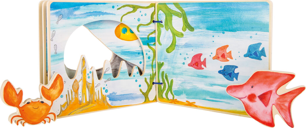 Small Foot interaktives Bilderbuch aus Holz Unterwasserwelt Small Foot interaktives Bilderbuch aus Holz Unterwasserwelt