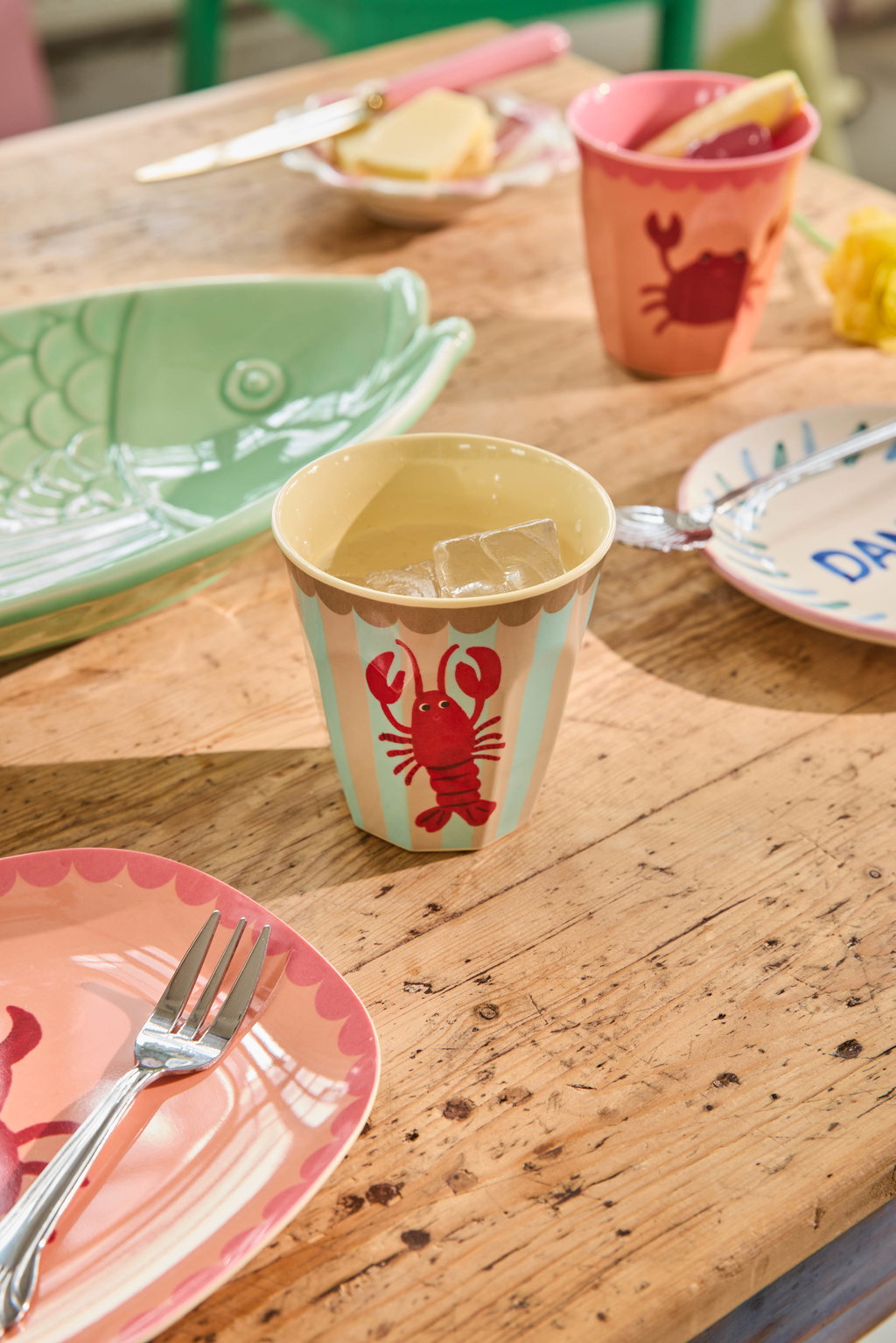 Rice Trinkbecher Melaminbecher New Lobster Print Medium