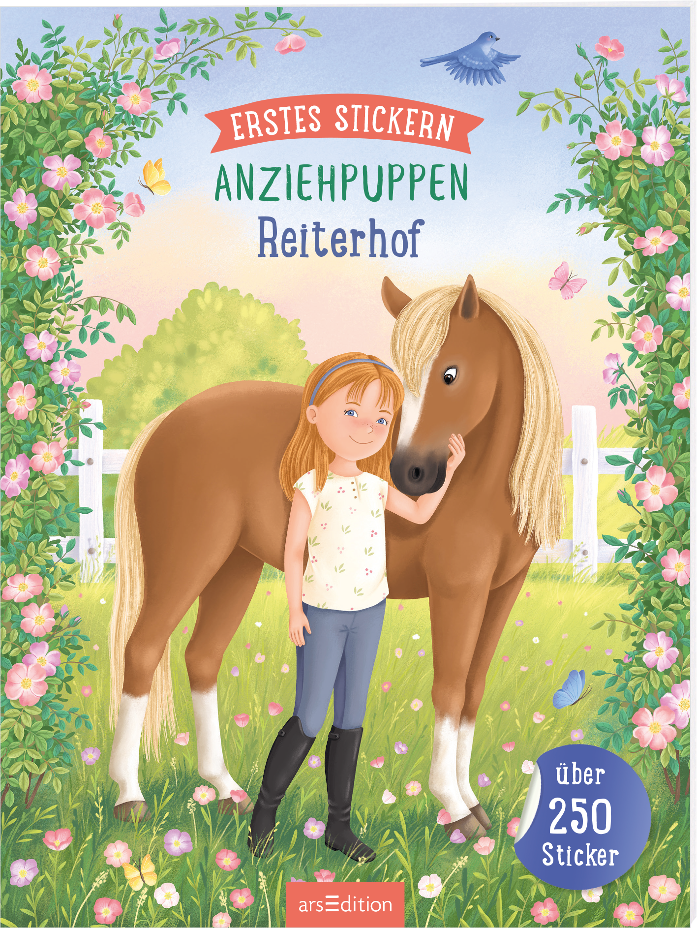 Erstes Stickern Anziehpuppen Reiterhof mit über 250 Sticker