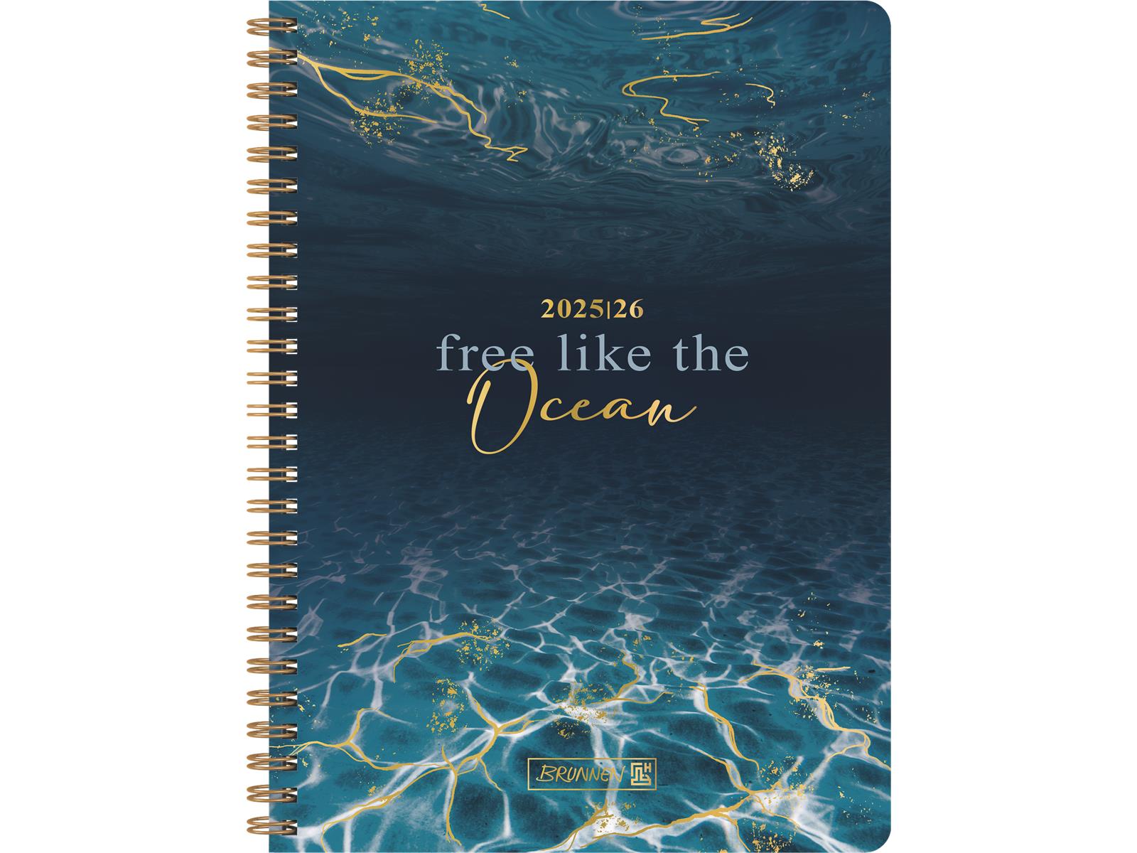 Brunnen Schülerkalender 2025 / 2026 Ocean A5 Kunststoff