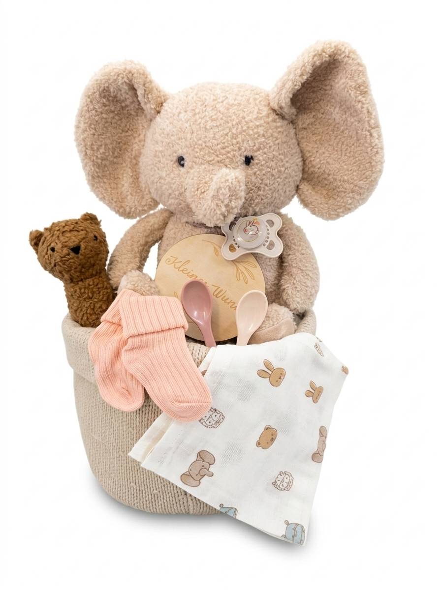 Elfenstall Windeltorte Elefant in Jollein Utensilo