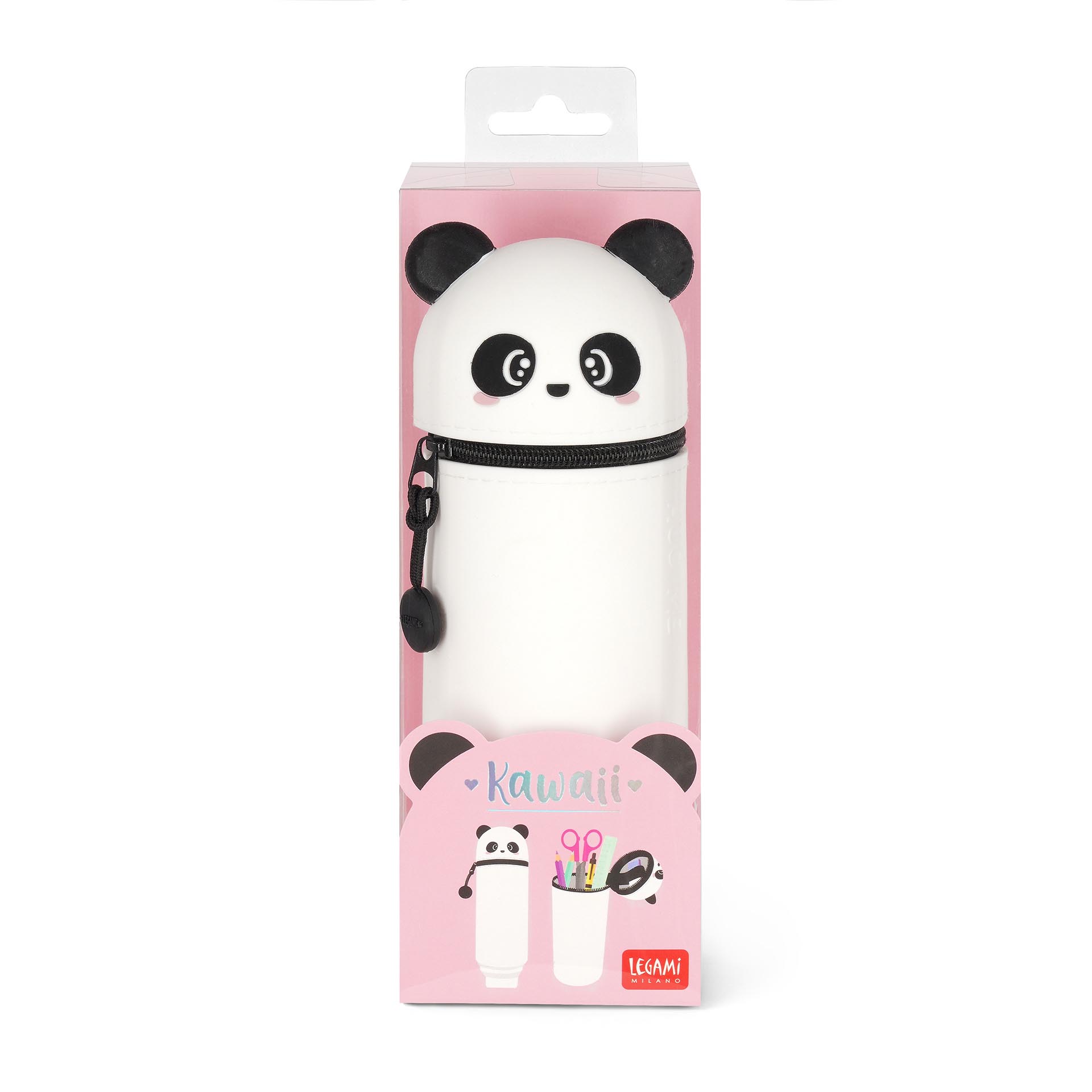 Legami 2 in 1 Federmäppchen aus Silikon Kawaii Panda