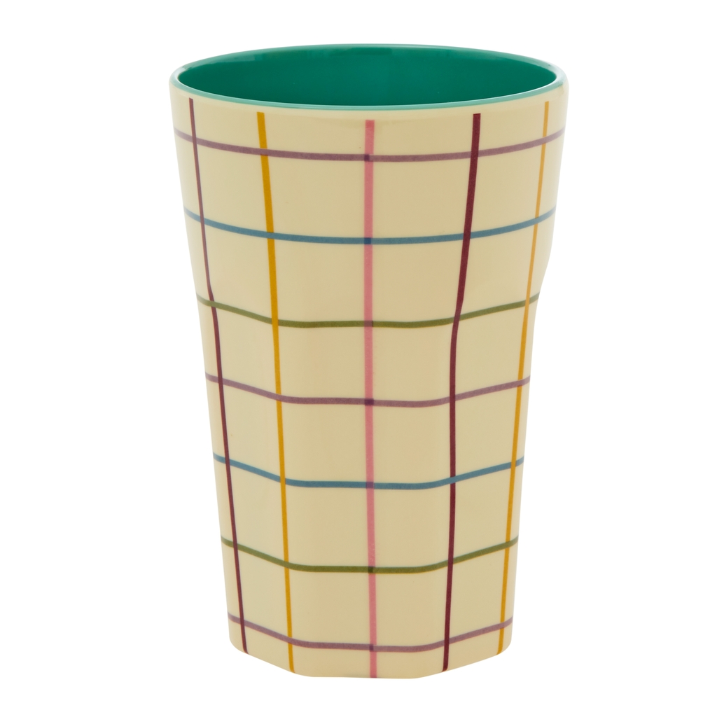 Elfenstall Rice Becher mit Wunsch-Namen personalisiert Large Check Print Elfenstall Rice Becher mit Wunsch-Namen personalisiert Large Check Print