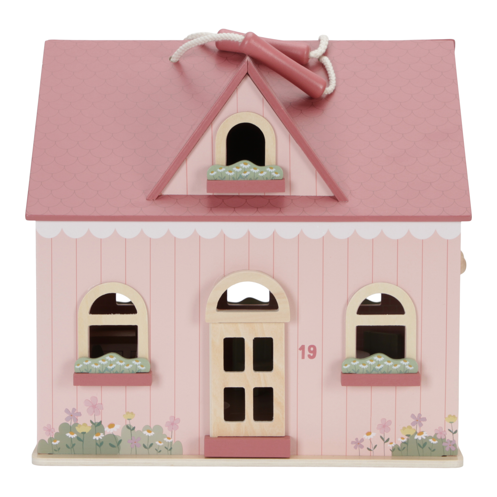 Little Dutch Tragbares Puppenhaus aus Holz pink