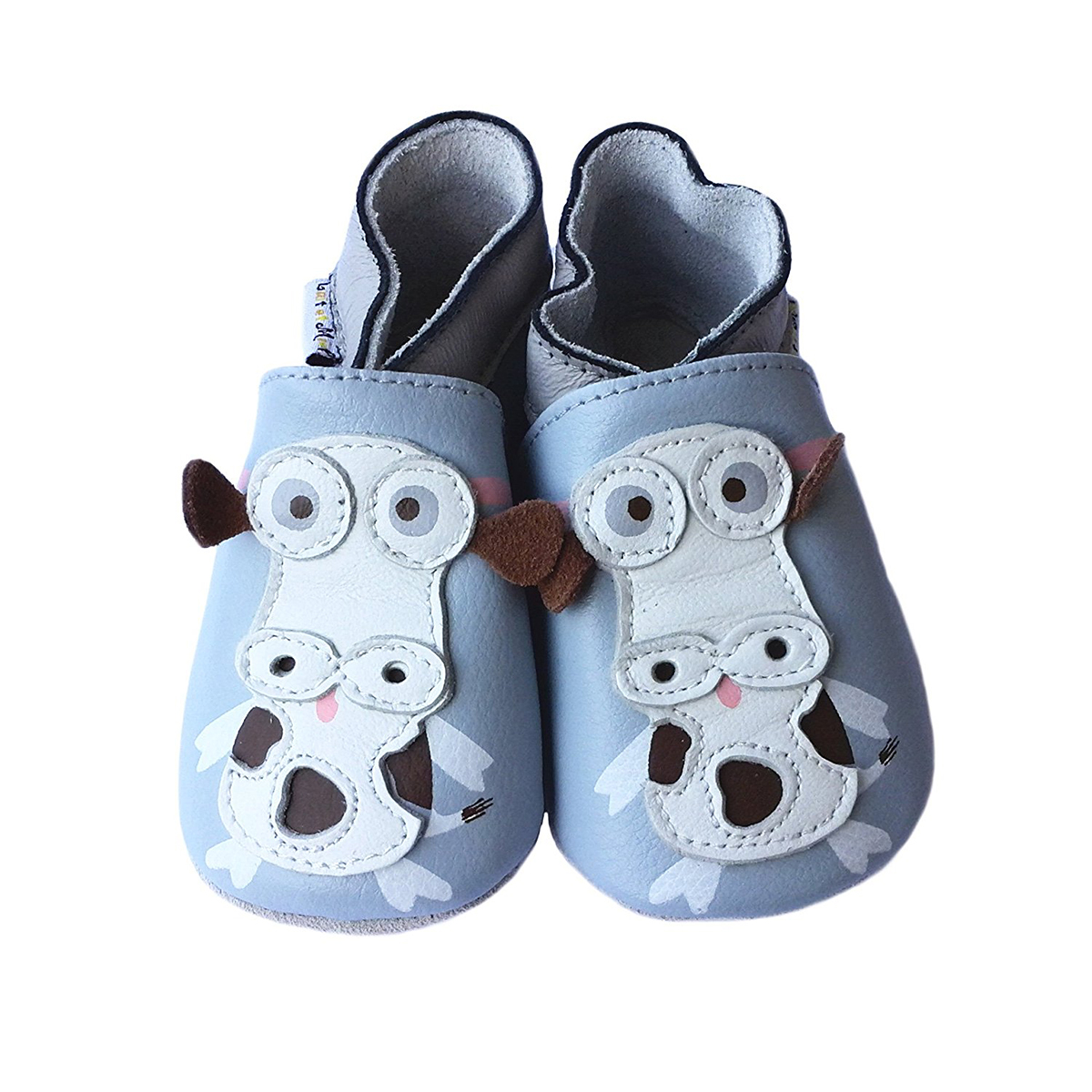 Lait et Miel Leder-Krabbelschuhe Kuh 0 - 6 Monate